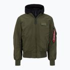 Alpha Industries MA-1 D-Tec vyriška striukė tamsiai žalia / juoda