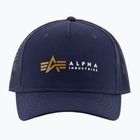 Vyriška kepuraitė su snapeliu Alpha Industries Label Trucker rep.blue