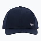 Vyriška kepuraitė su snapeliu Alpha Industries Metal Label rep blue/chrome