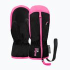 Vaikiškos slidinėjimo pirštinės Reusch Ben Mitten black/ knockout pink