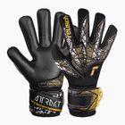 Vaikiškos vartininkų pirštinės Reusch Attrakt Silver NC Finger Support Junior black/gold/white/black