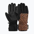 Moteriškos slidinėjimo pirštinės Reusch Keira R-Tex XT black/brown leopard