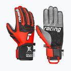 Vyriškos slidinėjimo pirštinės Reusch Ultra black/fluorescent red