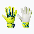 Vaikiškos vartininko pirštinės Reusch Attrakt Solid Junior safety yellow/blue