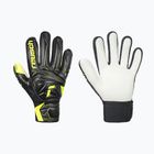 Vaikiškos vartininko pirštinės Reusch Attrakt Starter Solid Finger Support Junior black/safety yellow