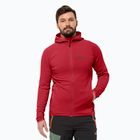 Vyriškas šiltas džemperis Jack Wolfskin Baiselberg Hooded FZ red glow