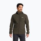 Vėjo nepraleidžianti vyriška striukė Jack Wolfskin Wild Winds Hooded obsidian moss
