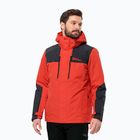 Jack Wolfskin vyriška Jasper 3in1 stipri raudona striukė nuo lietaus