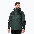 Jack Wolfskin vyriška striukė nuo lietaus Jasper 3in1 black olive