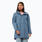 Moteriškas lietaus paltas Jack Wolfskin Cape West Coat elemental blue