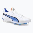 Vyriški futbolo bateliai PUMA King Ultimate FG/AG puma white/puma black/blue glimmer/ultra orange