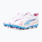 Vaikiški futbolo batai PUMA Ultra 5 Match Vol. Up FG/AG Jr puma white/luminous blue