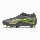 Vaikiški futbolo batai PUMA Ultra 5 Match FG/AG Jr matte aged silver/yellow alert/puma aged silver
