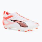Vaikiški futbolo batai PUMA Ultra 5 Match FG/AG Jr puma white/puma black/glowing red