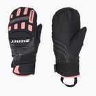 Vaikiškos slidininkų pirštinės ZIENER Luron Aquashield PR Mitten black/pink vani