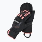Vaikiškos slidininkų pirštinės ZIENER Luron Aquashield PR Mitten black/pink vani