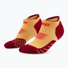 Moteriškos kompresinės kojinės CEP Run No Show 5.0 marigold/burgundy