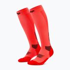 Moteriškos kompresinės kojinės CEP Run Tall 5.0 neon coral