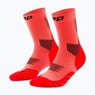 Vyriškos kompresinės kojinės CEP Run Mid Cut 5.0 neon coral