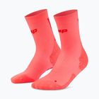 Moteriškos kojinės CEP Ultralight Mid Cut 4.0 neon coral/red