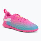 Vaikiški futbolo batai PUMA Future 9 Play TT poison pink/puma white/sun stream/bright aqua/puma black