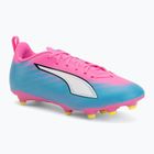Vaikiški futbolo batai PUMA Ultra 6 Play FG/AG Jr poison pink/puma white/sun stream/bright aqua/puma black