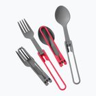 Įrankių rinkinys MSR Folding Utensils Spoon & Fork 4 red/ grey