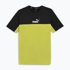 Vyriški marškinėliai PUMA ESS+ Block Tee puma black/lime sheen