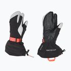 Moteriškos slidininkų pirštinės ORTOVOX Merino Freeride 3 Finger black raven