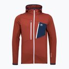 Vyriškas džemperis ORTOVOX Fleece Grid Hoody clay orange