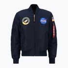 Alpha Industries MA-1 VF NASA replika mėlyna vyriška striukė