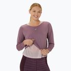 Marškinėliai ilgmis rankovėmis + Moteriškas bėgimo tank topas ASICS Nagino Run dusty mauve/watershed rose