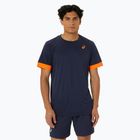 Vyriški teniso marškinėliai ASICS Court SS Top midnight/shocking orange
