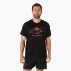 Vyriški bėgimo marškinėliai ASICS Fujitrail Logo performance black/carbon/coral reef