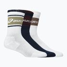 Kojinės ASICS Logo Crew 3 pary midnight/dark red planet/lemongrass
