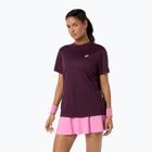 Moteriški teniso marškinėliai ASICS Court Top W dark aubergine