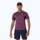 Vyriški teniso marškinėliai ASICS Match Jacquard dark aubergine