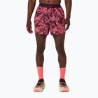 Vyriški bėgimo šortai Asics Fujitrail All Over Print 5In Short Blazing Coral/Dark Aubergine