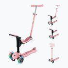 Vaikiškas triratis paspirtukas Globber Go.Up Deluxe Lights deep pink