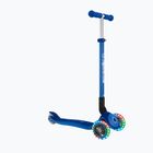 Vaikiškas triratis paspirtukas Globber Primo Foldable Plus Lights navy blue
