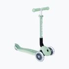 Vaikiškas triratis paspirtukas Globber Junior Foldable Lights Eco pistachio