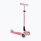 Vaikiškas triratis paspirtukas Globber Primo Foldable Plus Lights pastel pink