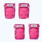 Vaikiškas apsaugų rinkinys Globber Toddler deep pink/flowers