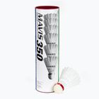 Plunksnelės badmintono raketei YONEX Mavis 350 W 6 pack white