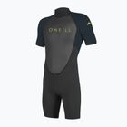Vaikiškas plaukimo hidrokostiumas O'Neill Reactor-2 2 mm Back Zip Spring black/slate
