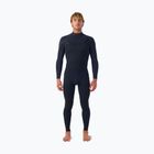 Vyriškas plaukimo kostiumas O'Neill Hyperfreak 5/4+ mm Chest Zip Full black/black