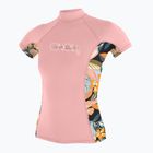 Vaikiški plaukimo marškinėliai O'Neill Girls Premium Skins Turtleneck Rash Guard peony/demi floral/peony