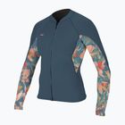 Moteriškas plaukimo hidrokostiumas O'Neill Bahia 1/0.5mm Full-Zip Jacket copen blue/painted tropics/copen blue