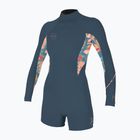 Moteriškas plaukimo hidrokostiumas O'Neill Bahia 2/1 Back Zip LS Spring copen blue/painted tropics/copen blue