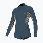 Vaikiškas plaukimo hidrokostiumas O'Neill Girls Bahia 2/1 Back Zip LS Spring copen blue/painted tropics/copen blue